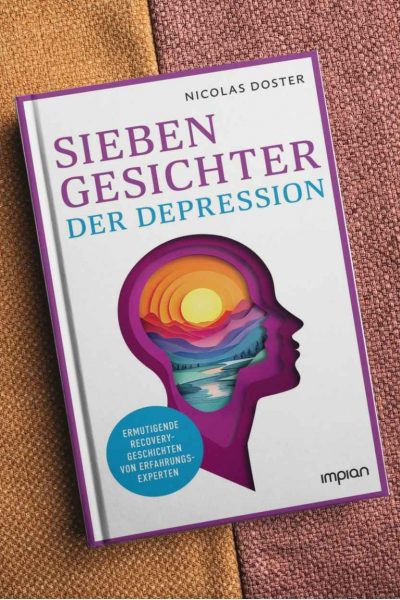 7 Gesichter der Depression - Mockup auf Stoff